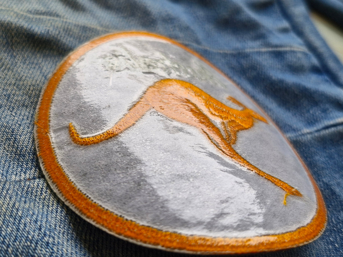 Kangaroo Green & Gold Australia | Travel Iron-On Embroidered Patch