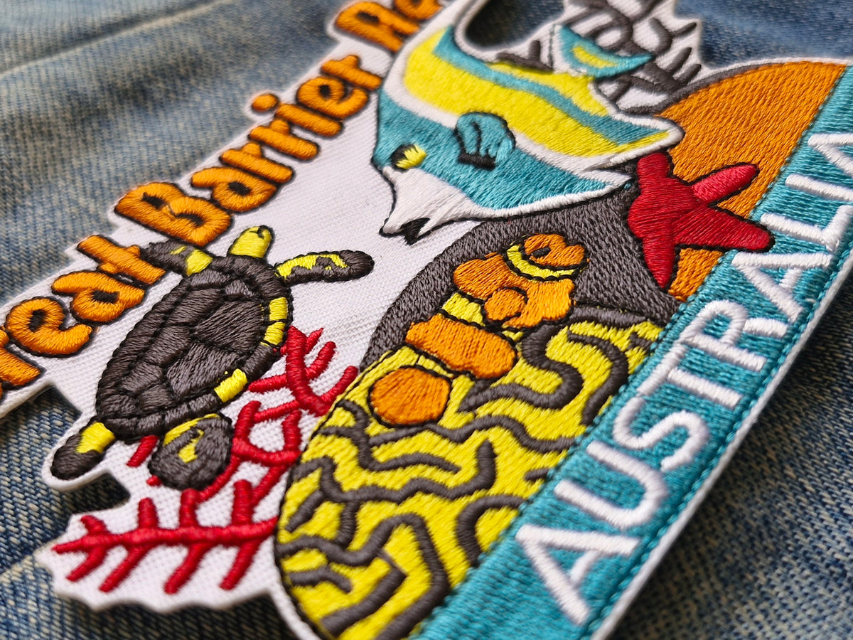 Great Barrier Reef Australia | Travel Iron-On Embroidered Patch