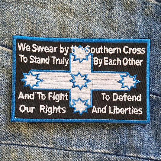Eureka Stockade Flag Australia Destination Iconic History Iron On Patch