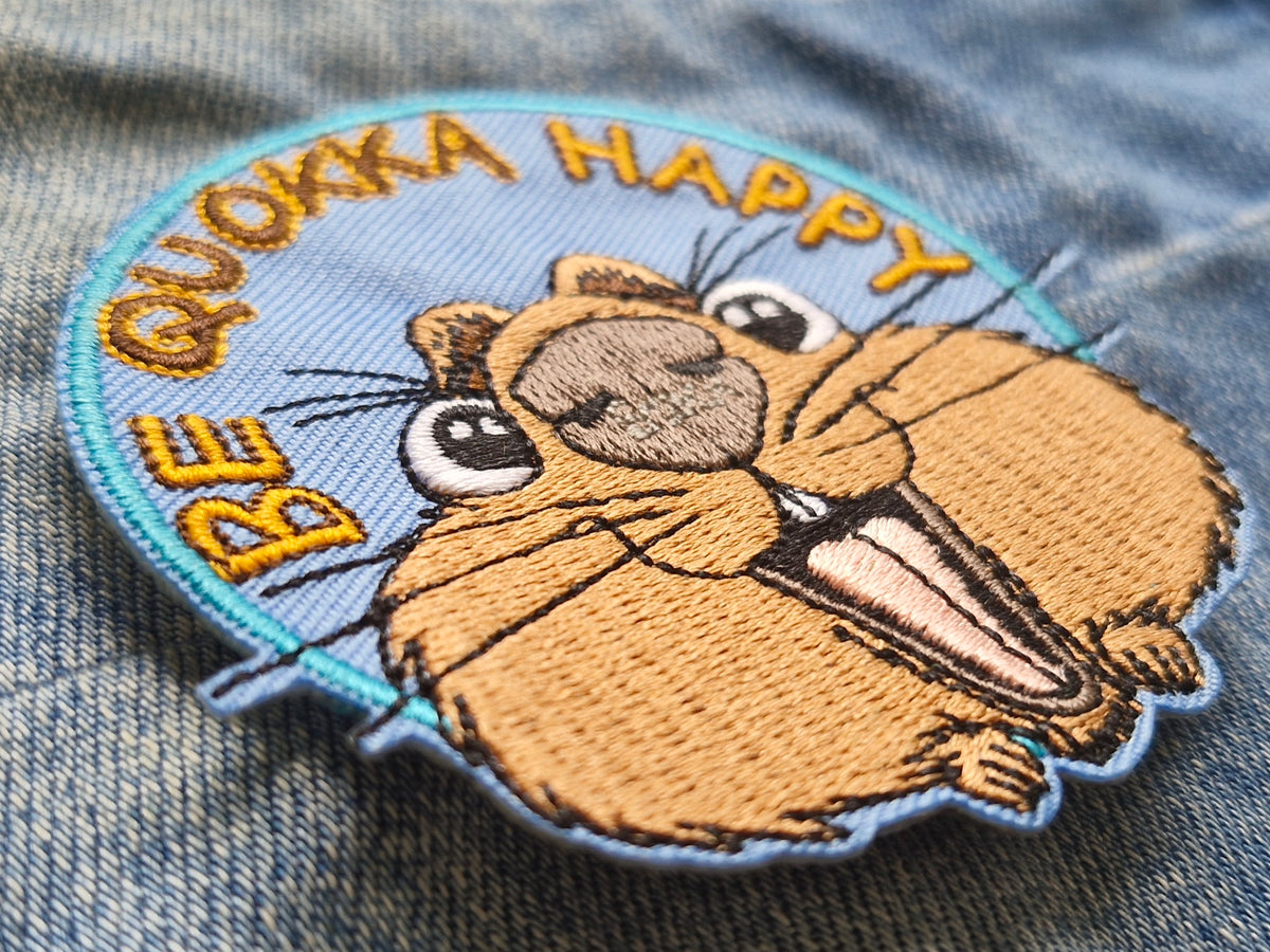 Rottnest Island Quokka WA | Travel Iron-On Embroidered Patch