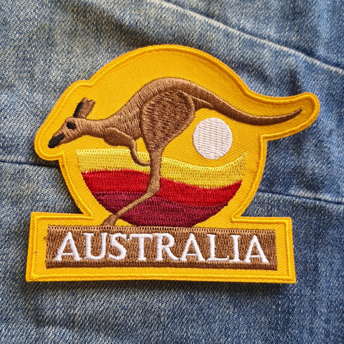 Outback Kangaroo Australia | Travel Iron-On Embroidered Patch