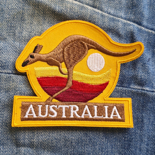 Outback Kangaroo Australia | Travel Iron-On Embroidered Patch