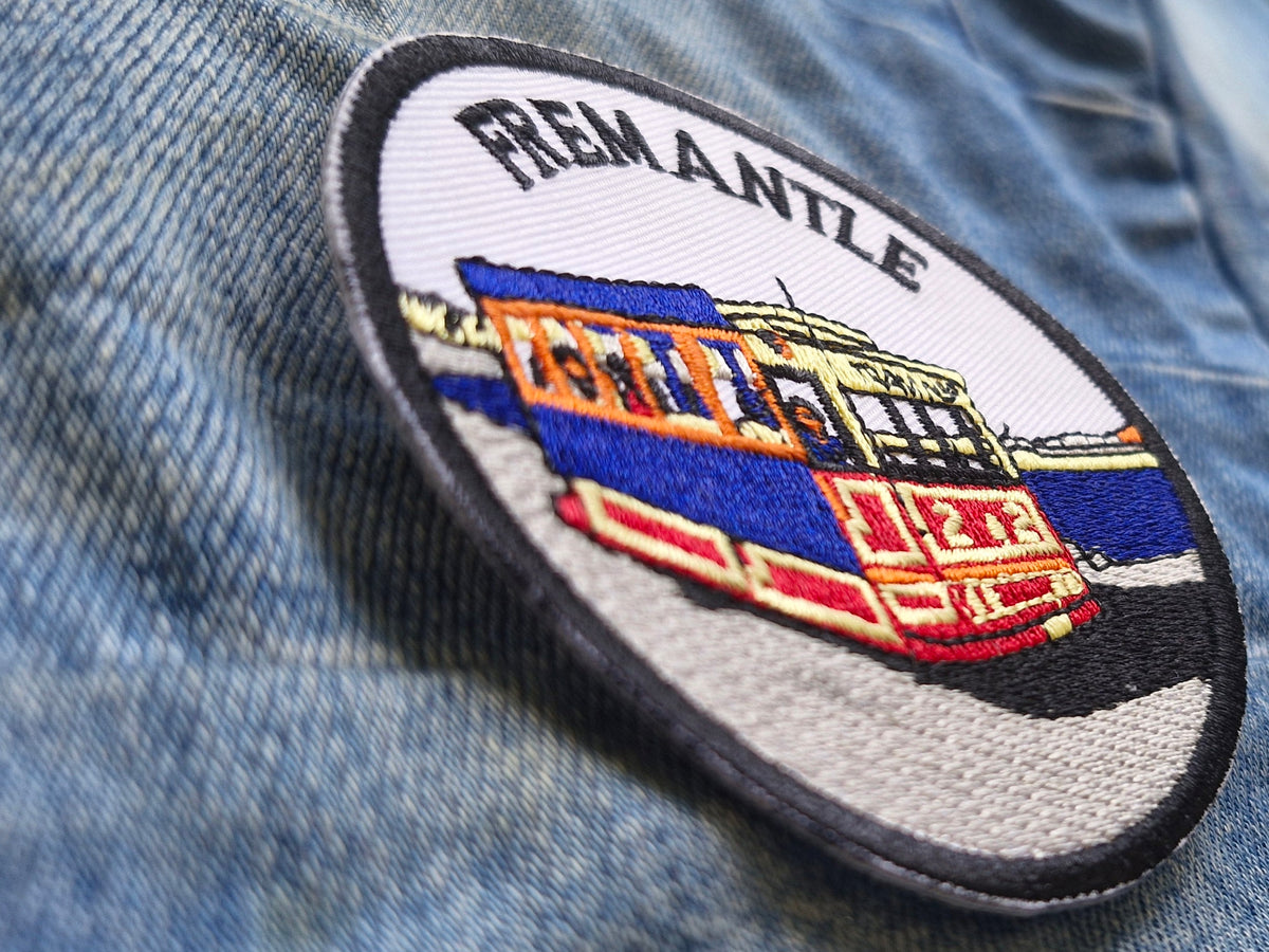 Fremantle Tram Australia | Travel Iron-On Embroidered Patch