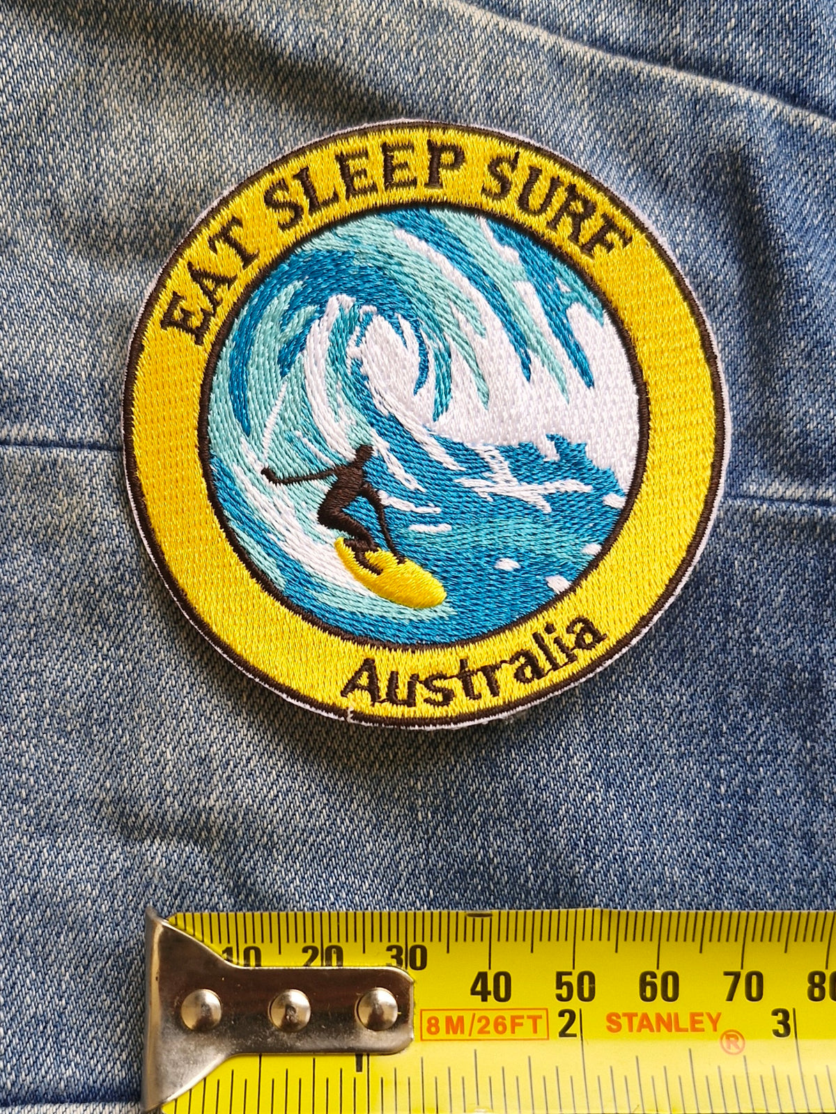 Eat Sleep Surf Australia | Travel Iron-On Embroidered Patch