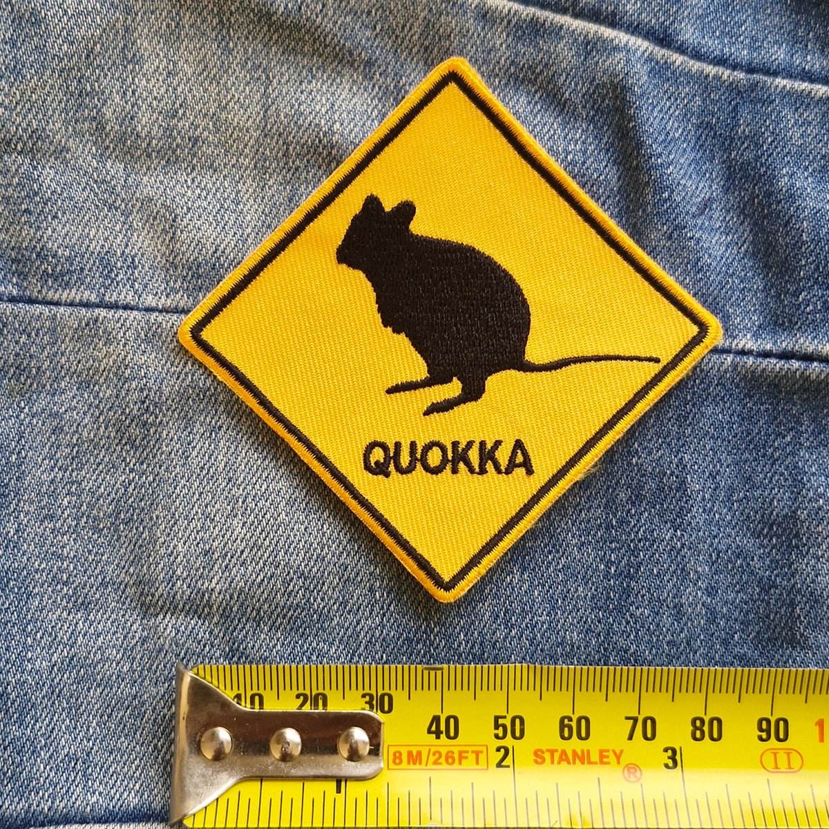 Quokka Australia Road Sign embroidered patch — additional product photo 3