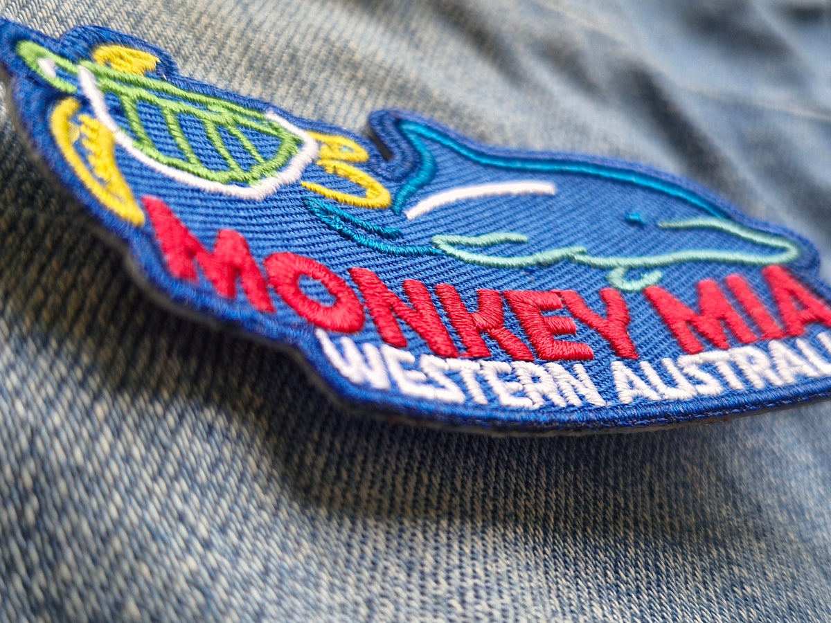 Monkey Mia Western Australia | Travel Iron-On Embroidered Patch
