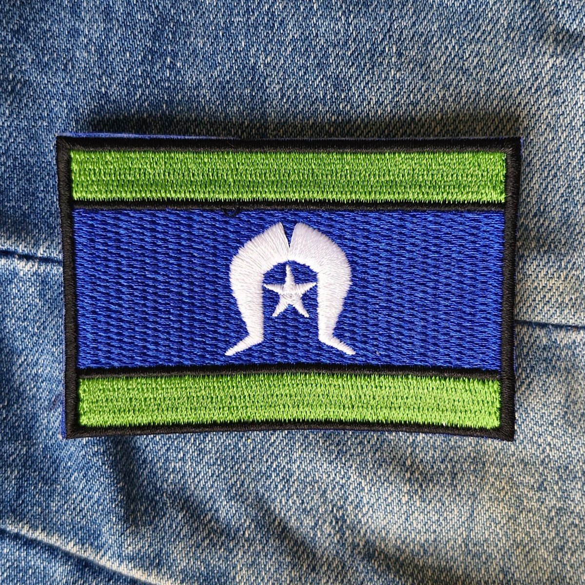 Torres Strait Islander Flag | Embroidered Iron-On Patch