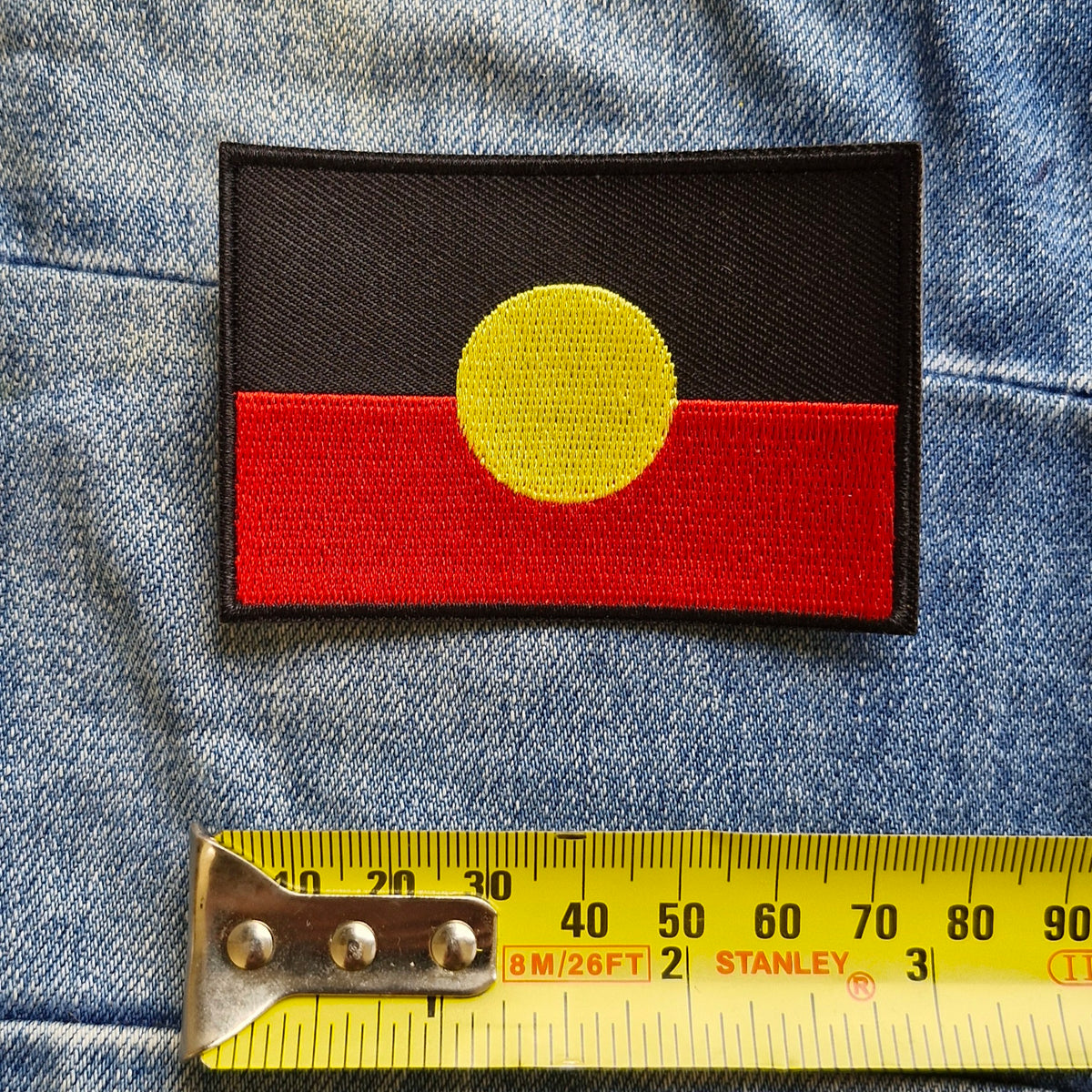 Aboriginal Flag Australia | Embroidered Iron-On Patch