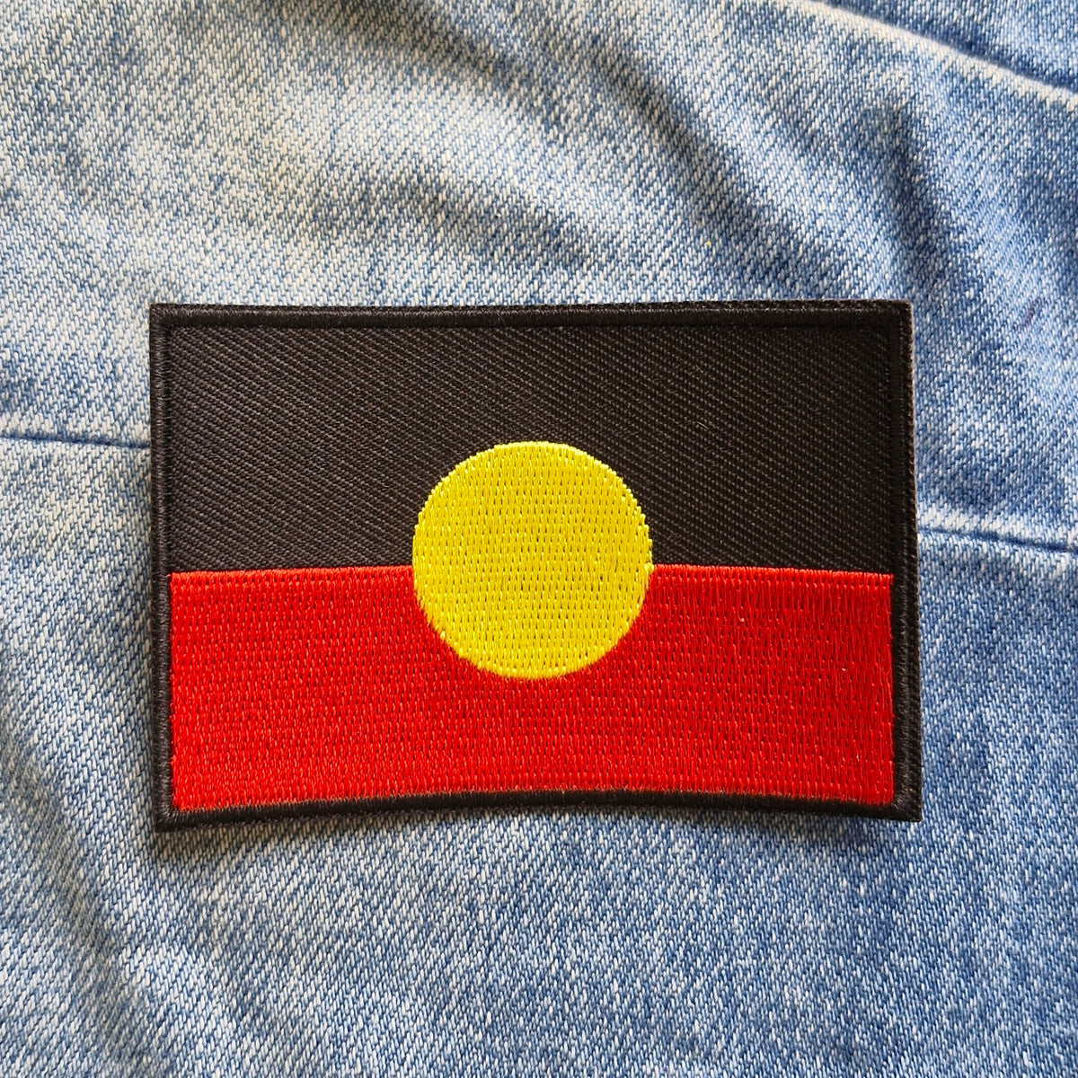 Aboriginal Flag Australia | Embroidered Iron-On Patch