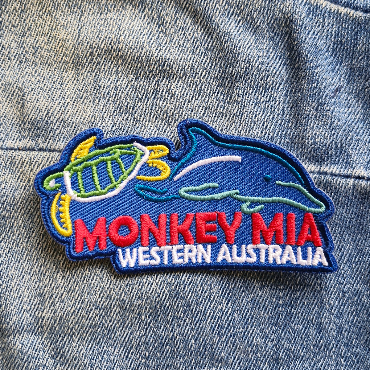 Monkey Mia Western Australia | Travel Iron-On Embroidered Patch