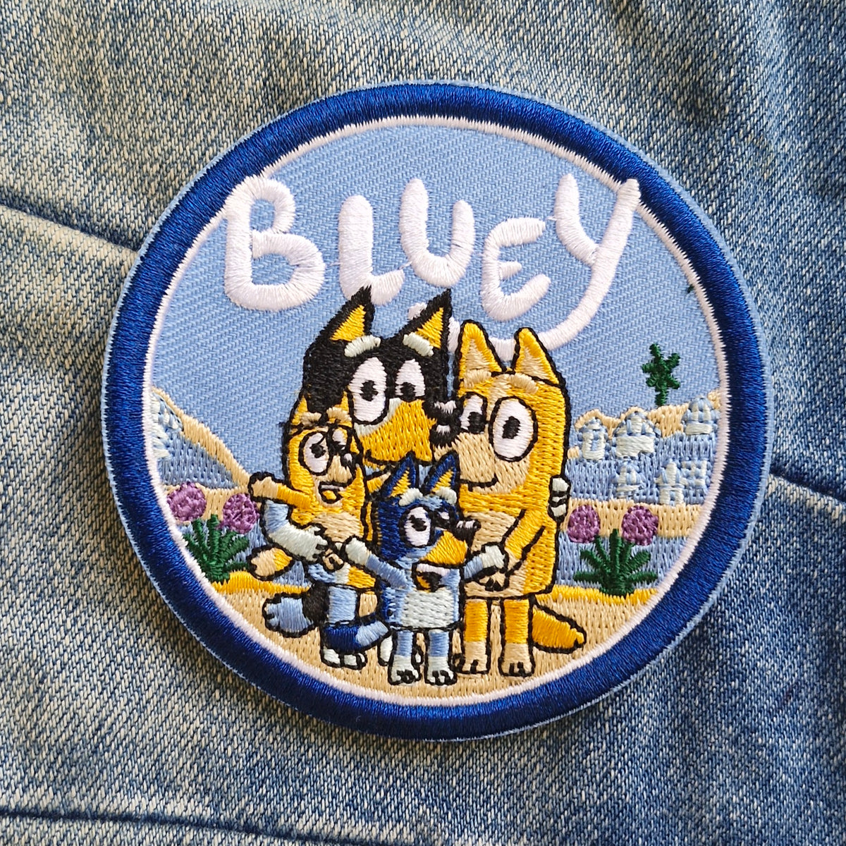 Bluey & Dingo, Kids Cartoon, Australia Iron On Patch Embroidery Craft Kids