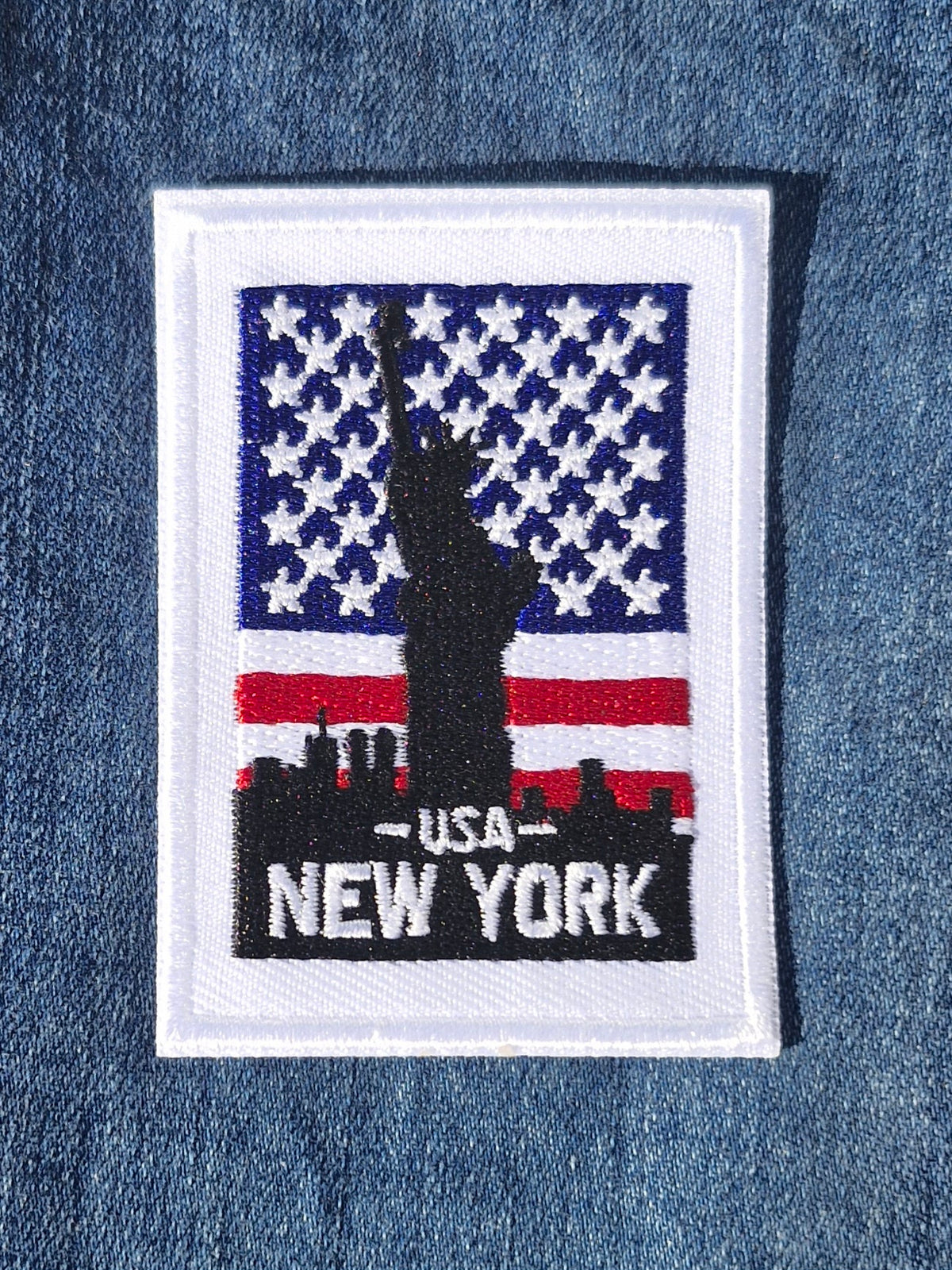 New York City USA embroidered patch — FAR OUT PATCHES product photograph
